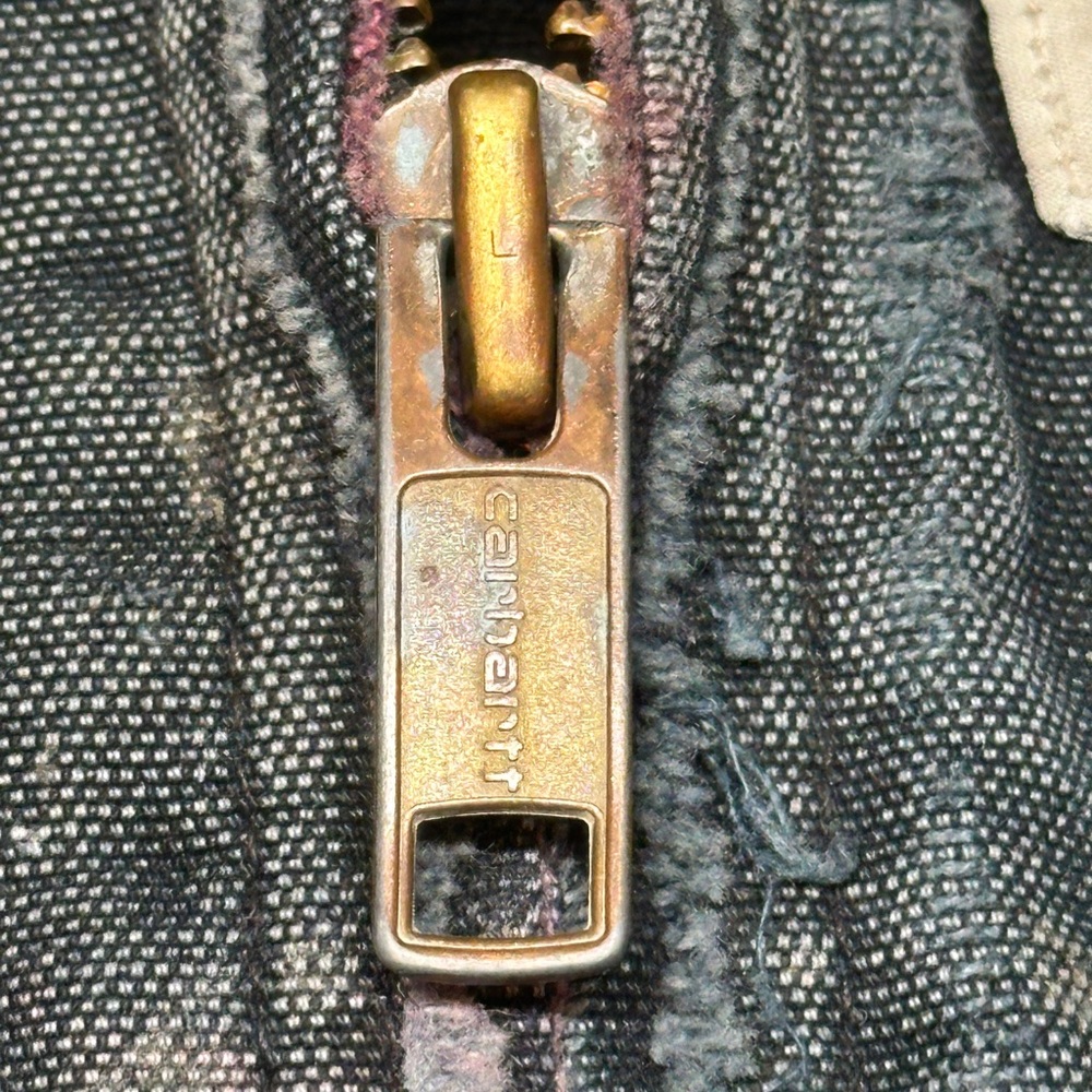 Vintage Carhartt J140 Made in USA Black Faded Distressed Work Jacket XL - Picture 11 of 16